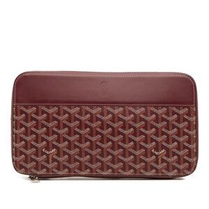 Pre Loved goyard Women Red Long Wallets